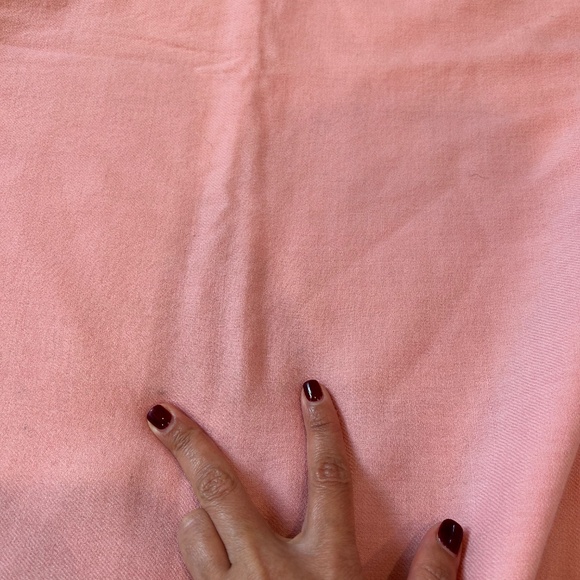 Baby/light pink 100 percent wool embellished scarf/wrap - Picture 6 of 10